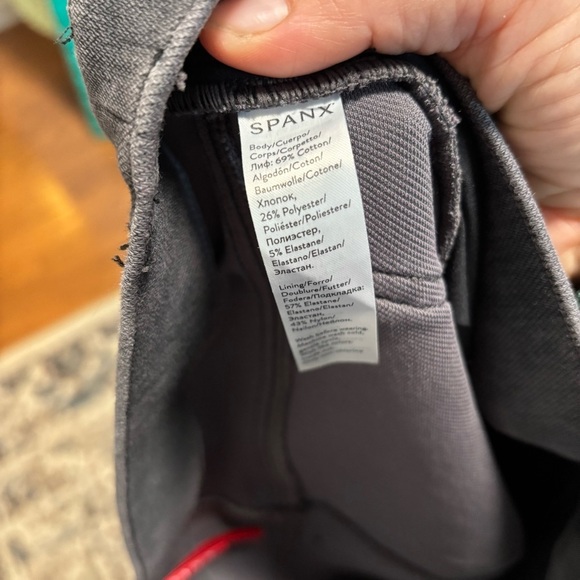 SPANX Jean-ish Ankle Legging Dark Gray Acid Wash Flattering Jegging - Picture 7 of 8